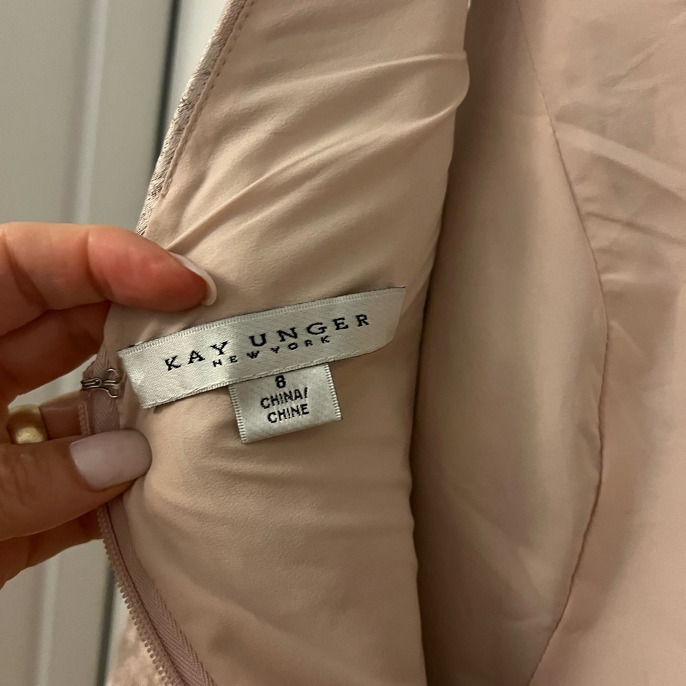 Kay Unger Else Flared Jaqcard Midi Dress. Color A… - image 3